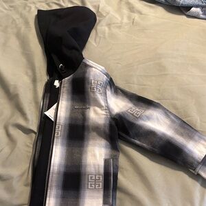 Givenchy Black and Gray Kids Jean Jacket